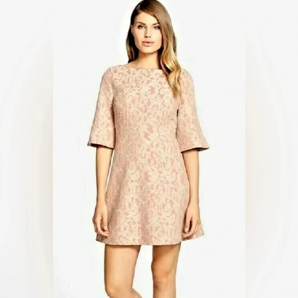 Cynthia Steffe Saira Bell Sleeve Mini Dress Size 10 Like New Cottagecore - Picture 1 of 11